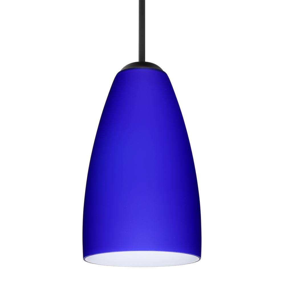 Besa Riva 9 LED Pendant J Cobalt Blue Matte Black 1x9W LED