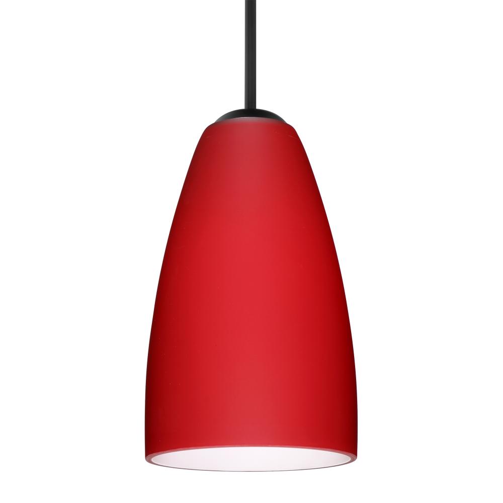 Besa Riva 9 Pendant For Multiport Canopy Black Ruby Matte 1x75W MAX E26 Base