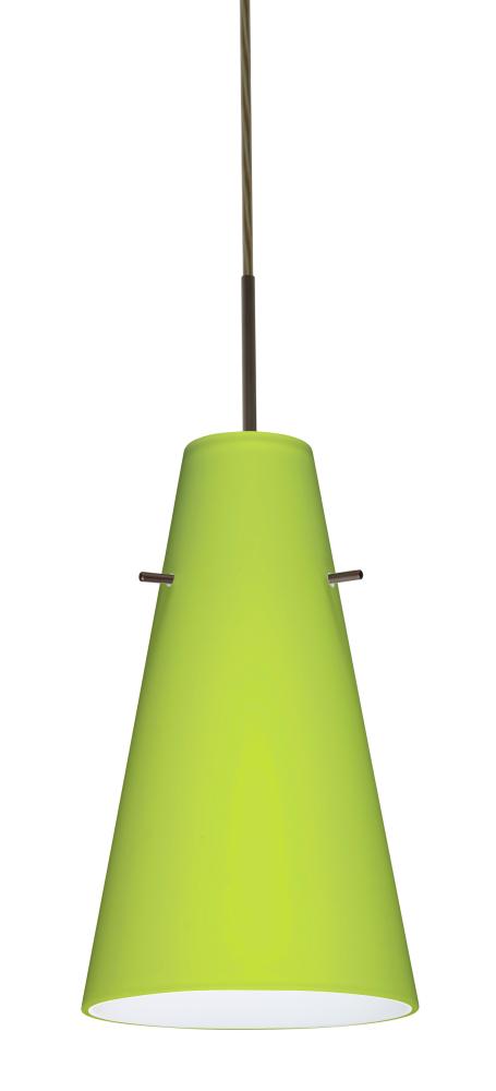 Besa Cierro Pendant For Multiport Canopy Bronze Chartreuse 1x9W LED, 15Ft. Cord