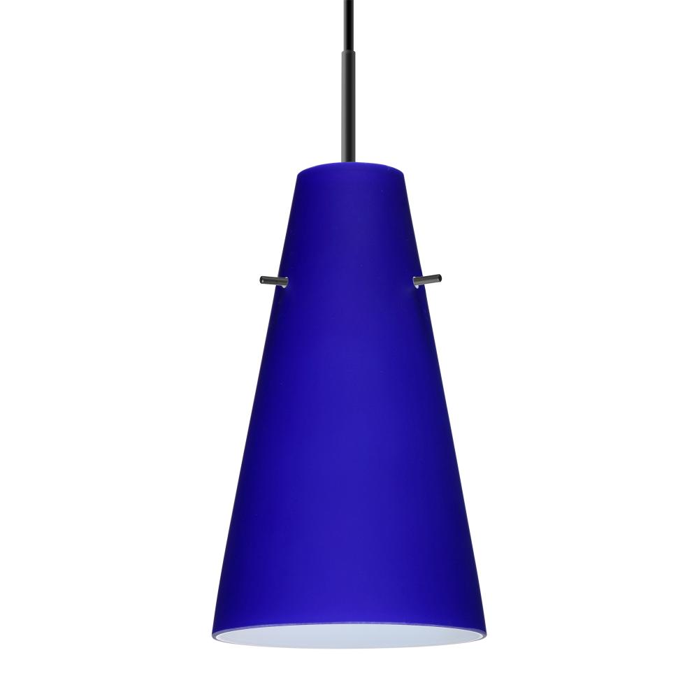 Besa Cierro Pendant For Multiport Canopy Black Cobalt Blue Matte 1x100W MAX E26 Base