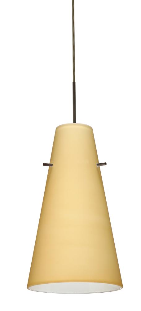 Besa Cierro LED Pendant For Multiport Canopy J Vanilla Matte Bronze 1x9W LED, 15Ft. C