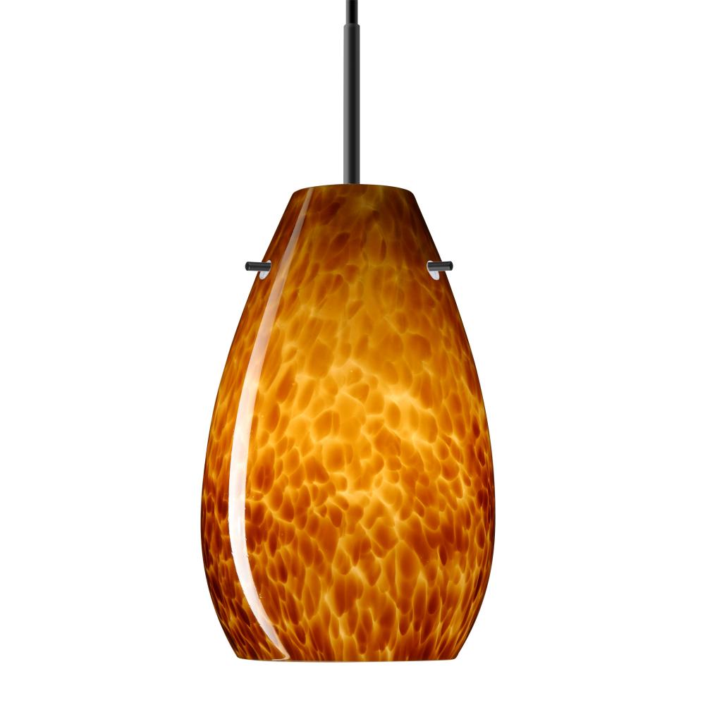 Besa Pera 9 LED Pendant For Multiport Canopy Amber Cloud Black 1x9W LED