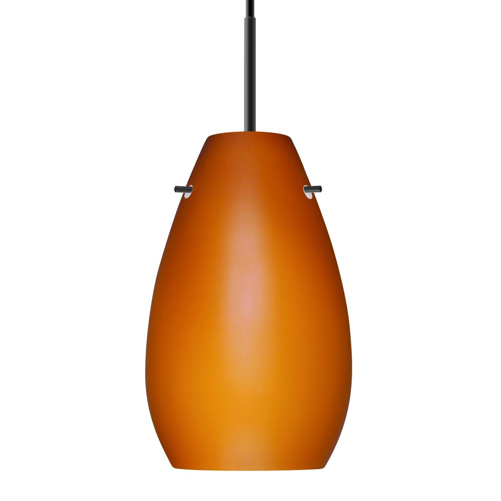 Besa Pera 9 LED Pendant For Multiport Canopy Amber Matte Black 1x9W LED