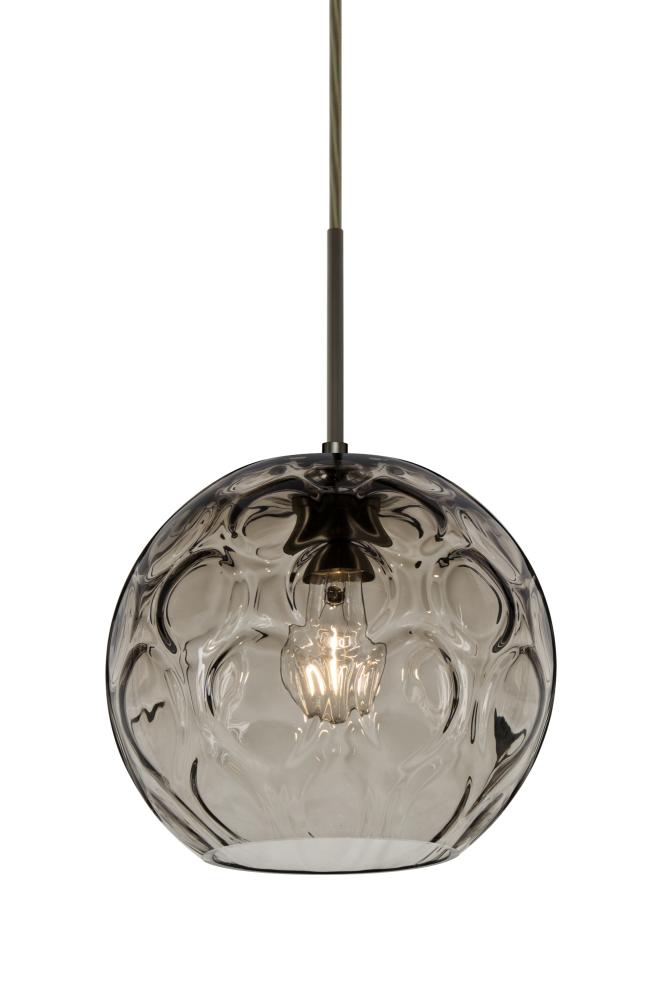 Besa Bombay Pendant For Multiport Canopy, Smoke, Bronze Finish, 1x60W Medium Base