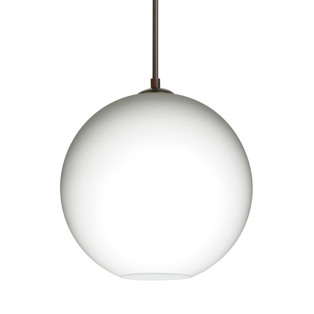 Besa Coco 8 Pendant For Multiport Canopy, Opal Matte, Bronze Finish, 1x9W LED, 15Ft.