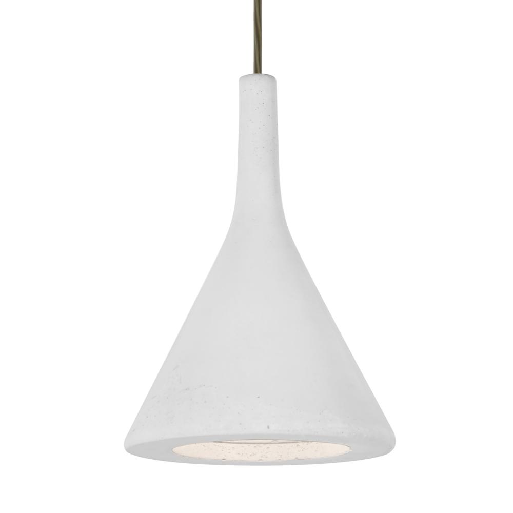 Besa Gala Pendant For Multiport Canopy, White, Bronze Finish, 1x9W LED, 15Ft. Cord