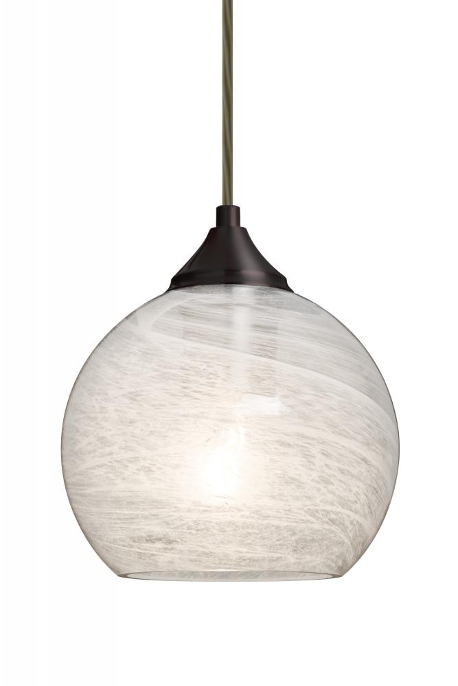 Besa, Jilly Cord Pendant For Multiport Canopy, Vapor Clear, Bronze Finish, 1x60W Medi