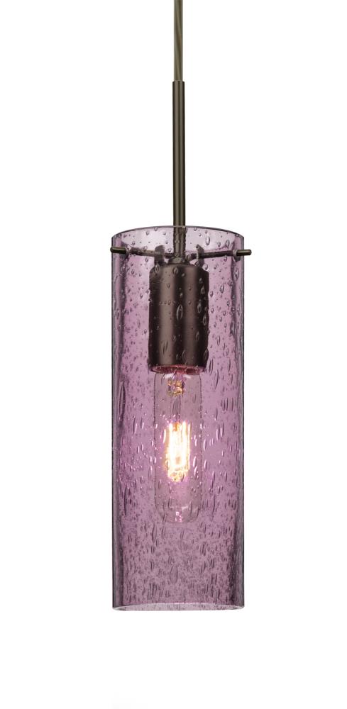 Besa, Juni 10 Pendant For Multiport Canopy, Plum Bubble, Bronze, 1x60W Medium Base