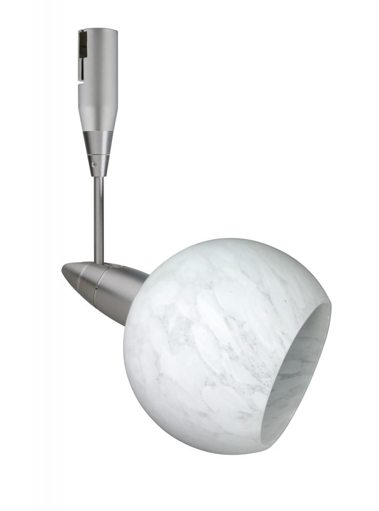 Besa Spotlight With 12&#34; Stem Palla 3 Satin Nickel Carrera 1x35W Halogen Mr11