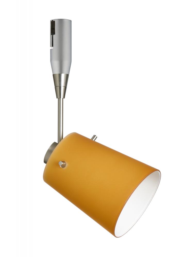 Besa Spotlight With 12&#34; Stem Tammi 3 Satin Nickel Amber Matte 1x50W Halogen Mr16