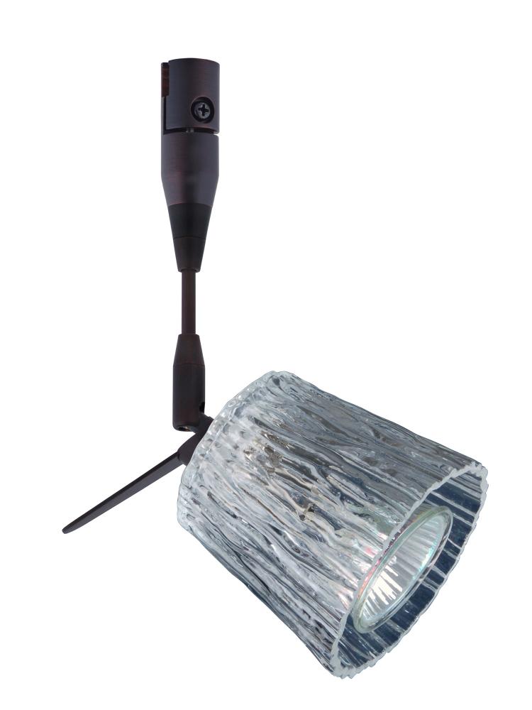 Besa Spotlight With 18&#34; Stem Nico 3 Bronze Clear Stone 1x50W Halogen Mr16