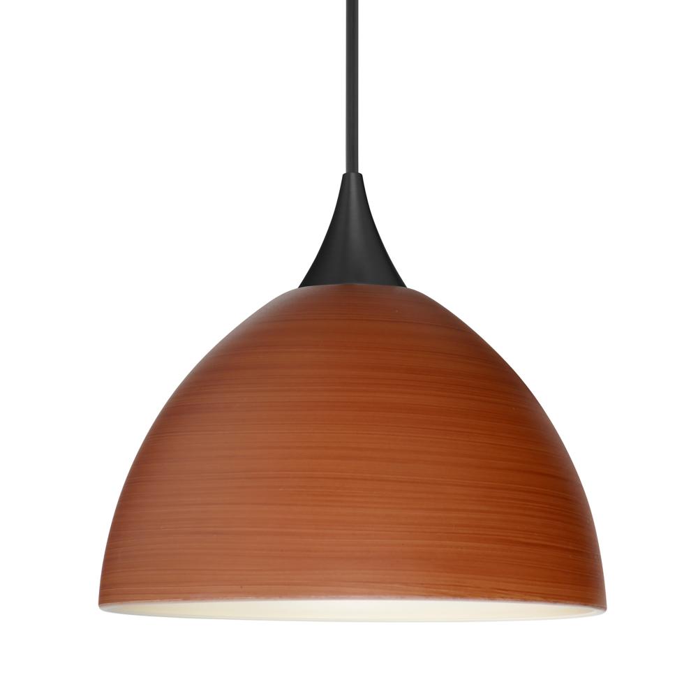 Besa Pendant Brella, Black Finish, Cherry 1x5W LED