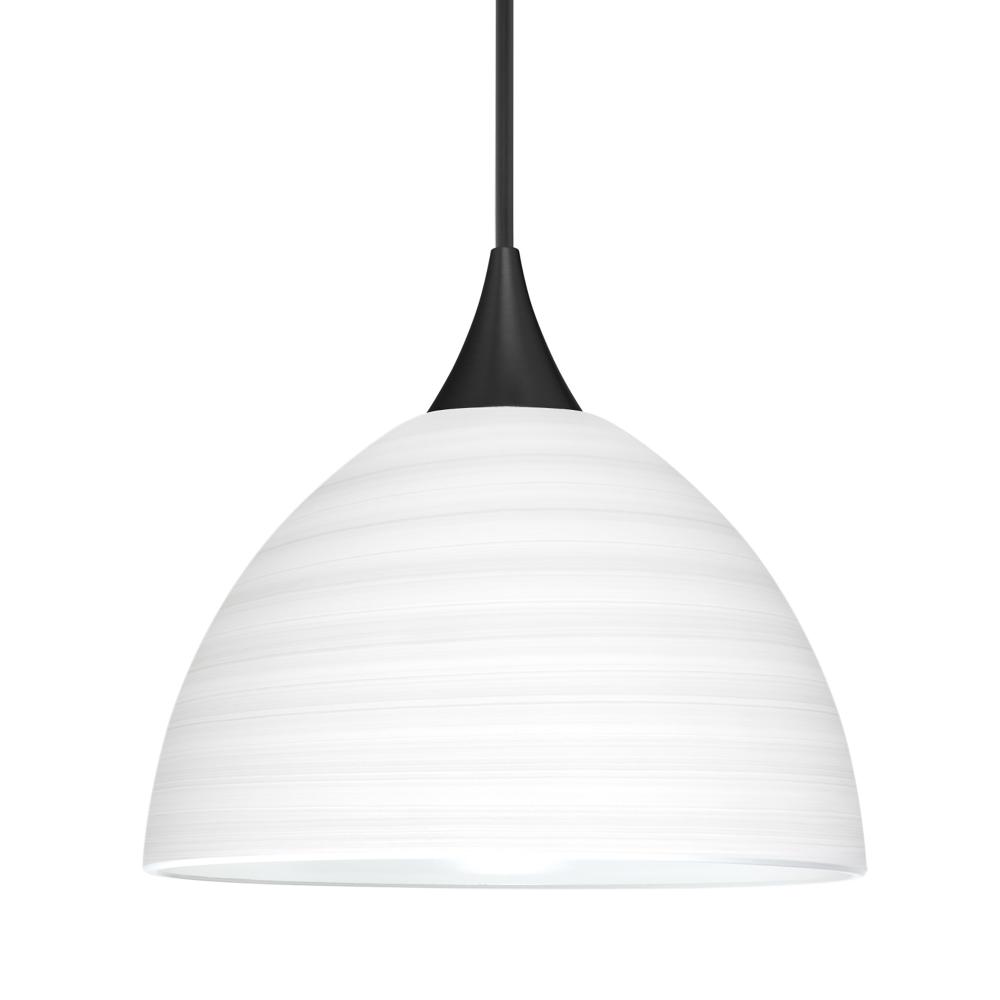 Besa Pendant Brella, Black Finish, Chalk 1x5W LED