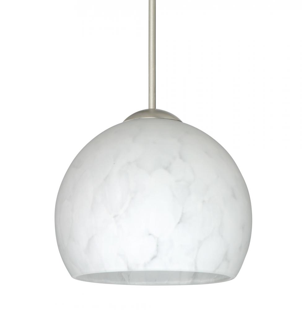 Besa Pendant Palla 5 Satin Nickel Carrera 1x5W LED, 15Ft. Cord