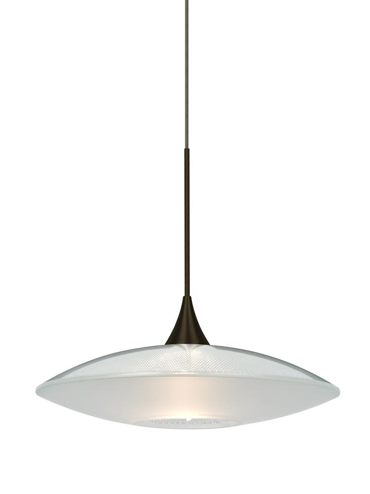 Besa Pendant Spazio Bronze Clear/Frost 1x50W Halogen