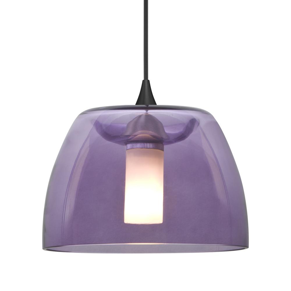 Besa Spur Pendant, Plum, Black Finish, 1x3W LED