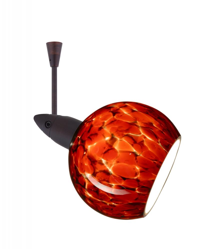 Besa Spotlight With 18&#34; Stem Palla 3 Bronze Garnet 1x35W Halogen Mr11