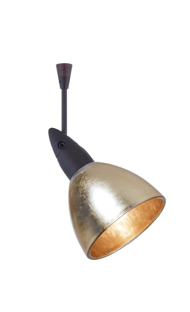 Besa Spotlight With 18&#34; Stem Divi Bronze Gold Foil 1x50W Halogen Mr16