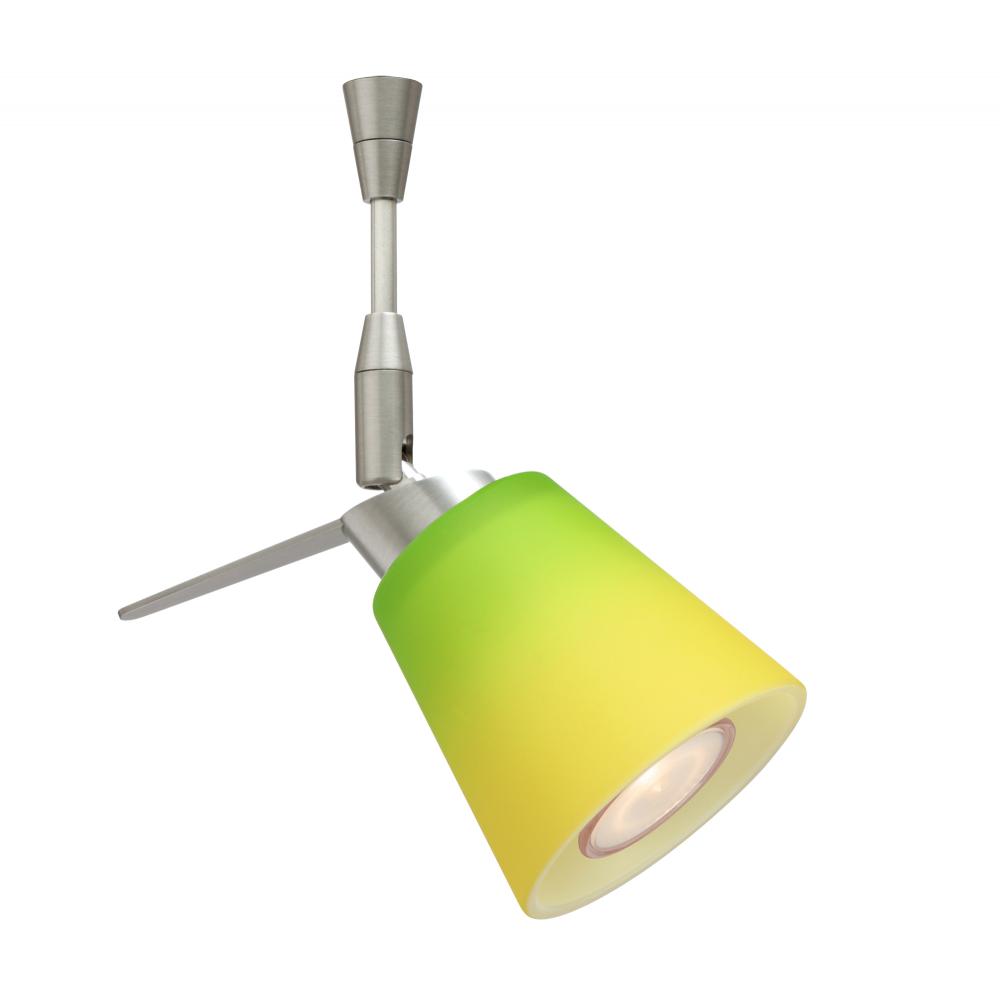 Besa Spotlight Canto 3 Satin Nickel Bicolor Green/Yellow 1x3W LED