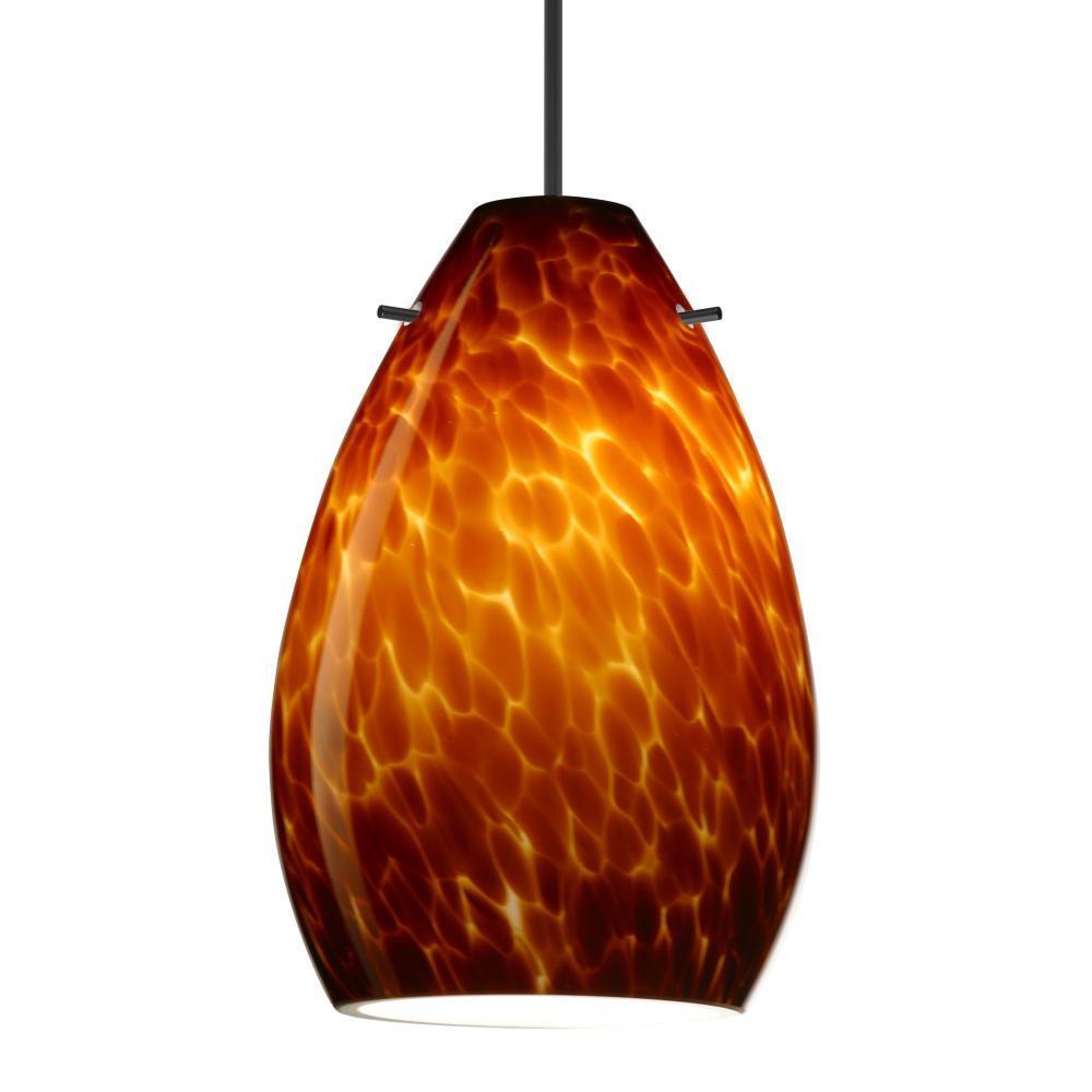 Besa Pendant For Mulitport Canopy Pera 6, Black Finish, Amber Cloud 1x5W LED