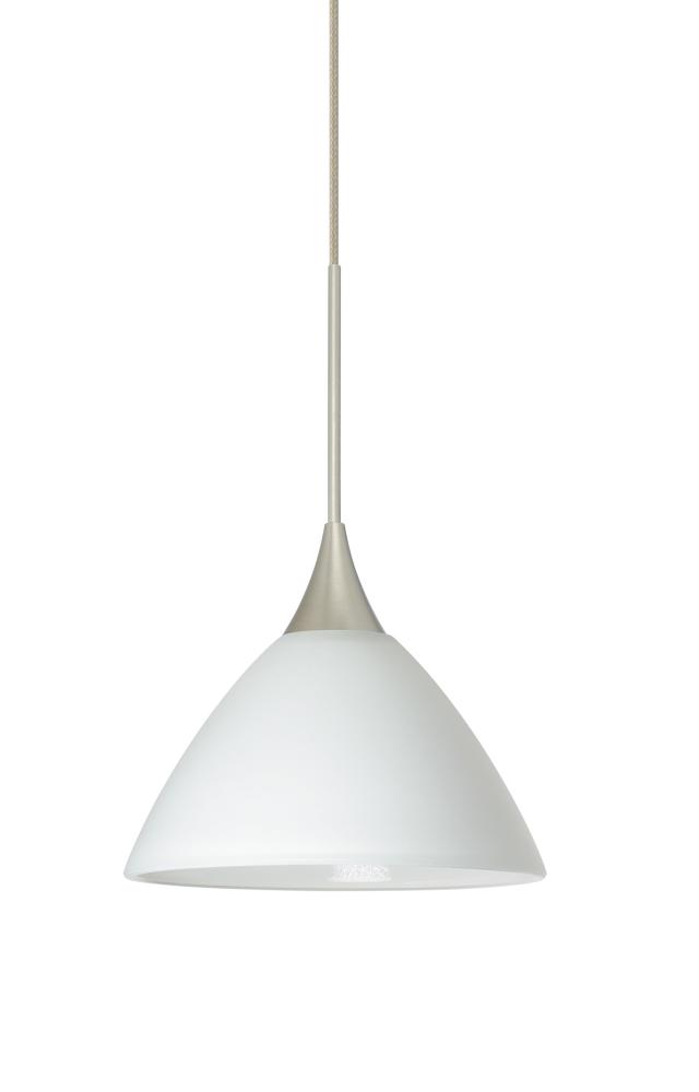 Besa Pendant For Multiport Canopy Domi Satin Nickel White 1x50W Halogen