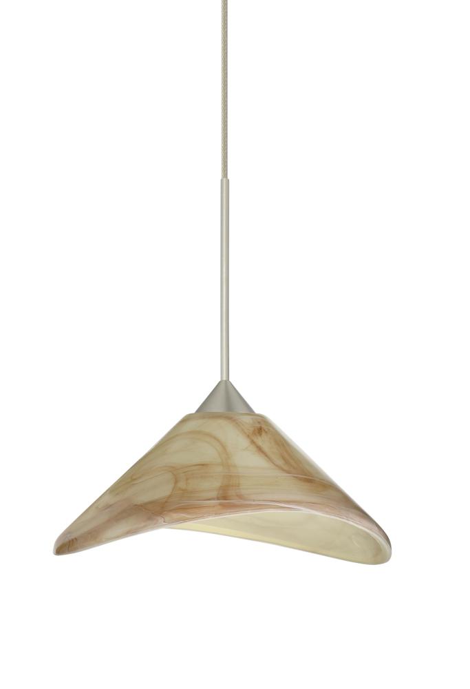 Besa Pendant For Multport Canopy Hoppi Satin Nickel Mocha 1x50W Halogen