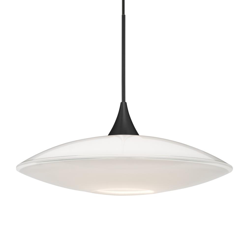 Besa Pendant For Multiport Canopy Spazio, Black Finish, Opal Glossy 1x50W MAX GY6.35 Base