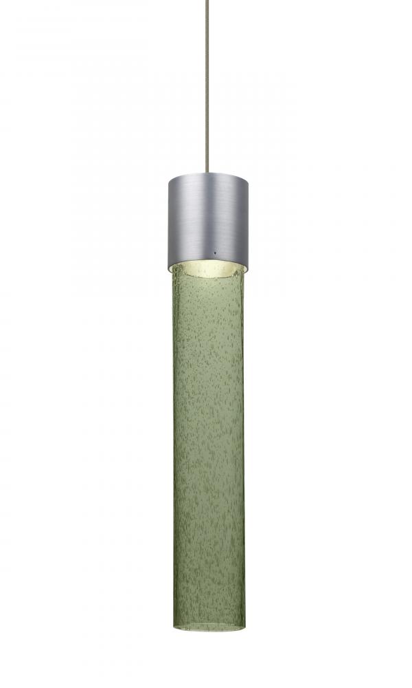 Besa, Wanda 12 Cord Pendant For Multiport Canopy, Moss Bubble, Satin Nickel Finish, 1