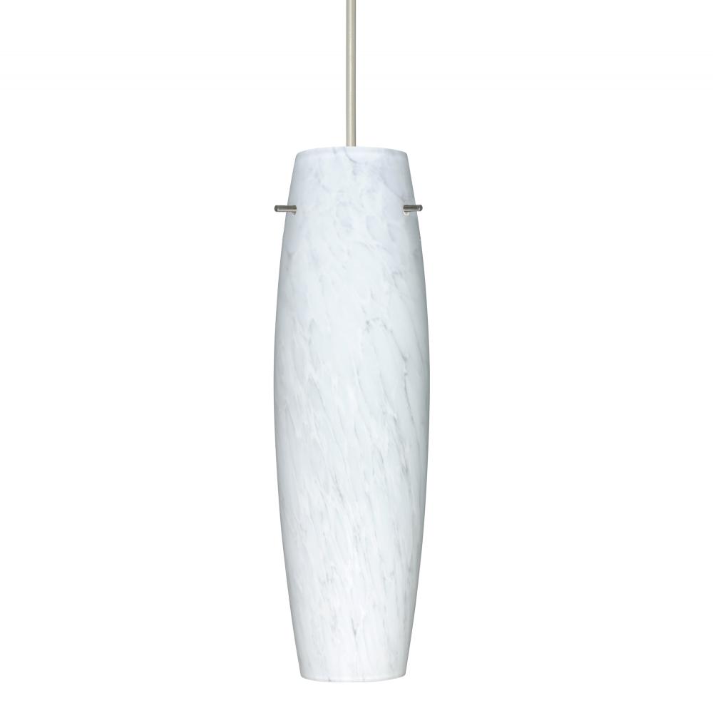 Besa Tu Tu Pendant, Carrera, Satin Nickel, 1x5W LED, 15Ft Cord