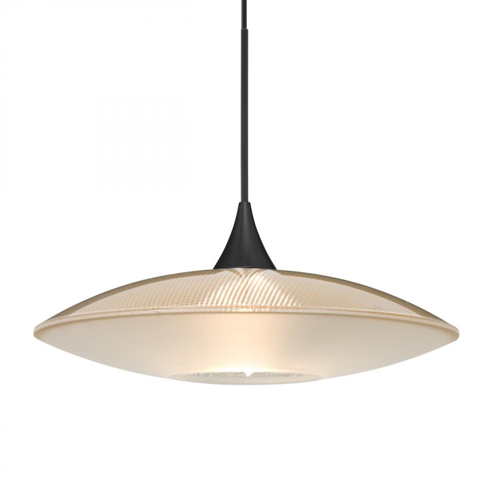 Besa Pendant Spazio, Black Finish, Gold/Frost 1x50W MAX GY6.35 Base