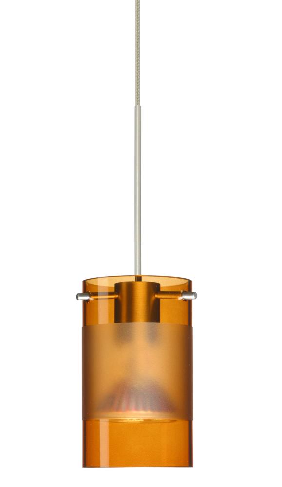 Besa Pendant Scope Satin Nickel Armagnac/Frost 1x5W LED