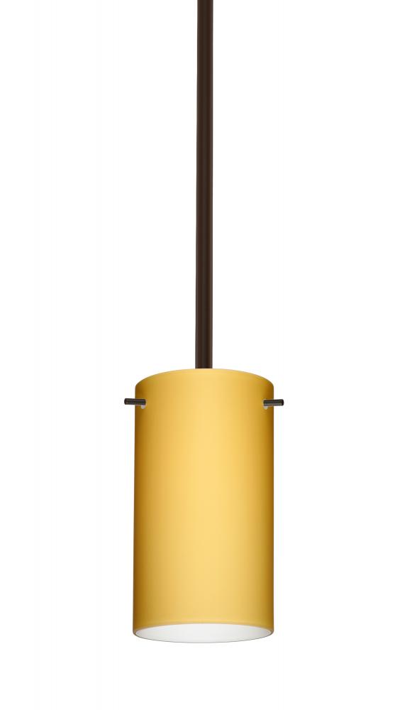 Besa Stem Stilo 7 Pendant Bronze Vanilla Matte 1x50W Candelabra