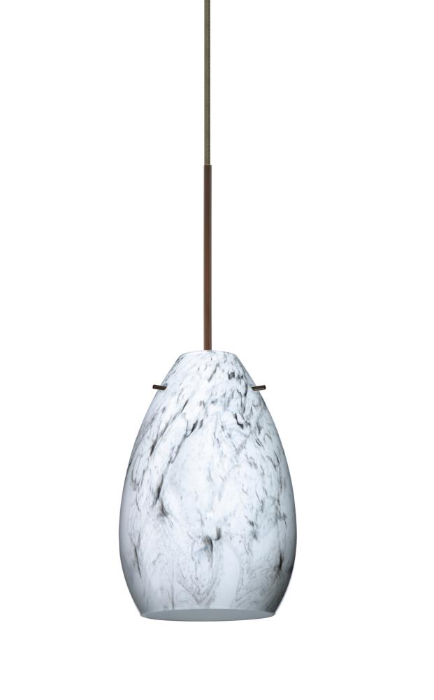 Besa Pendant Pera 6 Bronze Marble Grigio 1x50W Halogen