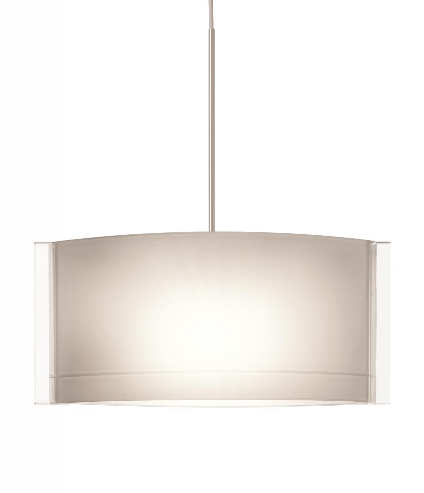 Besa Jodi Pendant 1xc Opal Glossy Satin Nickel 1x5W LED