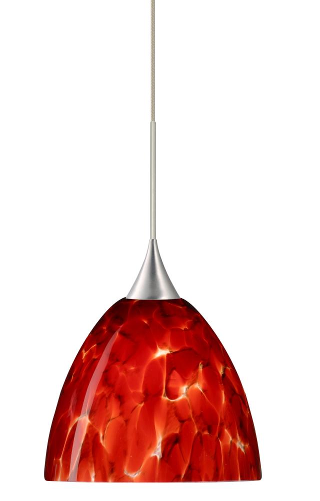 Besa Pendant Sasha Satin Nickel Garnet 1x50W GY6.35