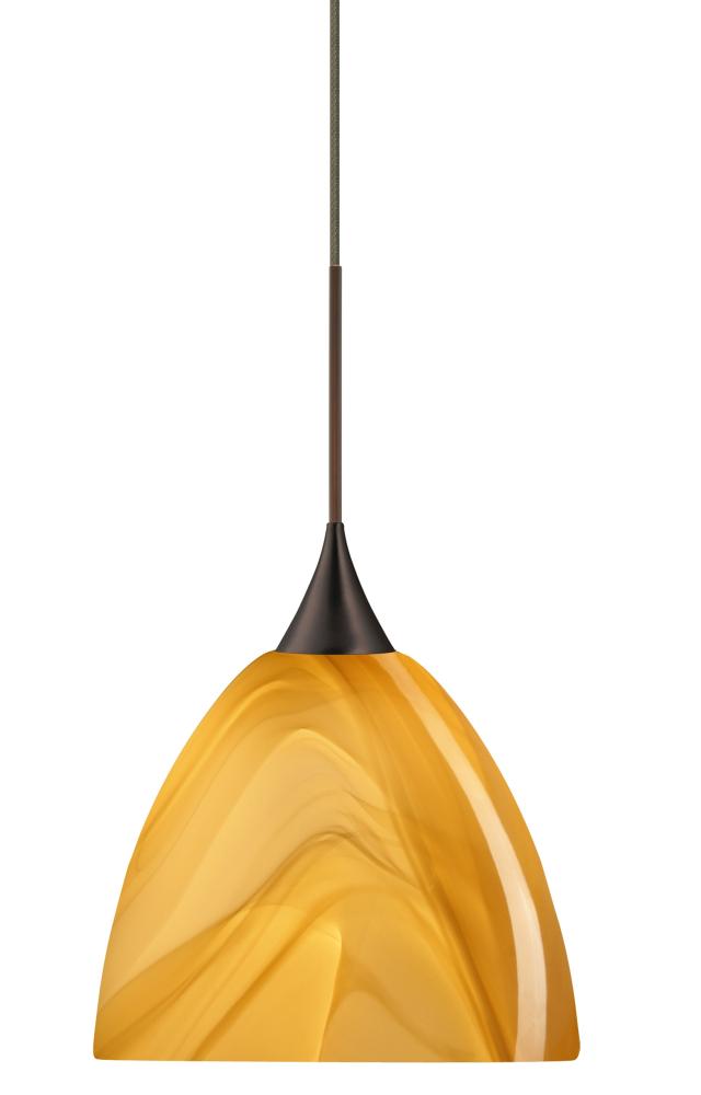 BESA PENDANT SASHA BRONZE HONEY 1X6W LED