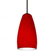 Besa Lighting 1BC-1509RC-BR - Besa Chrissy Pendant Bronze Red Cloud 1x50W MAX E12 Base