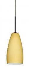 Besa Lighting 1BC-1509VM-LED-BR - Besa Chrissy Pendant Bronze Vanilla Matte 1x9W LED