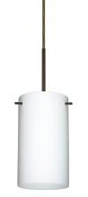 Besa Lighting 1BC-440407-MED-BR - Besa Stilo 7 Pendant Bronze Opal Matte 1x40W B10 Med