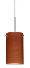 Besa Lighting 1BC-4404CH-MED-SN - Besa Stilo 7 Pendant Satin Nickel Cherry 1x40W B10 Med