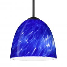 Besa Lighting 1BC-757286-MED-BK - Besa Sasha Pendant Black Blue Cloud 1x50W MAX E26 Base