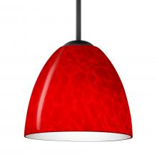 Besa Lighting 1BC-7572RC-BK - Besa Sasha Pendant Black Red Cloud 1x50W MAX E12 Base