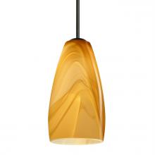 Besa Lighting 1BT-1509HN-MED-BK - Besa Chrissy Pendant Black Honey 1x50W MAX E26 Base