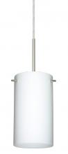 Besa Lighting 1BT-440407-MED-SN - Besa Stilo 7 Pendant Satin Nickel Opal Matte 1x40W B10 Med