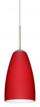 Besa Lighting 1JC-1511RM-SN - Besa Riva 9 Pendant Satin Nickel Ruby Matte 1x75W Medium Base