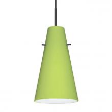 Besa Lighting 1JC-412435-BK - Besa Cierro Pendant Black Chartreuse 1x100W MAX E26 Base