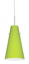 Besa Lighting 1JC-412435-SN - Besa Cierro Pendant Satin Nickel Chartreuse 1x100W Medium Base