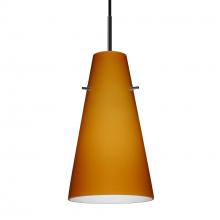 Besa Lighting 1JC-412480-BK - Besa Cierro Pendant Black Amber Matte 1x100W MAX E26 Base