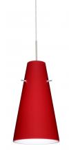 Besa Lighting 1JC-4124RM-LED-SN - Besa Cierro LED Pendant Ruby Matte Satin Nickel 1x9W LED