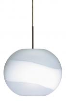 Besa Lighting 1JC-477699-LED-BR - Besa Luna LED Pendant Opal Frost Bronze 1x9W LED